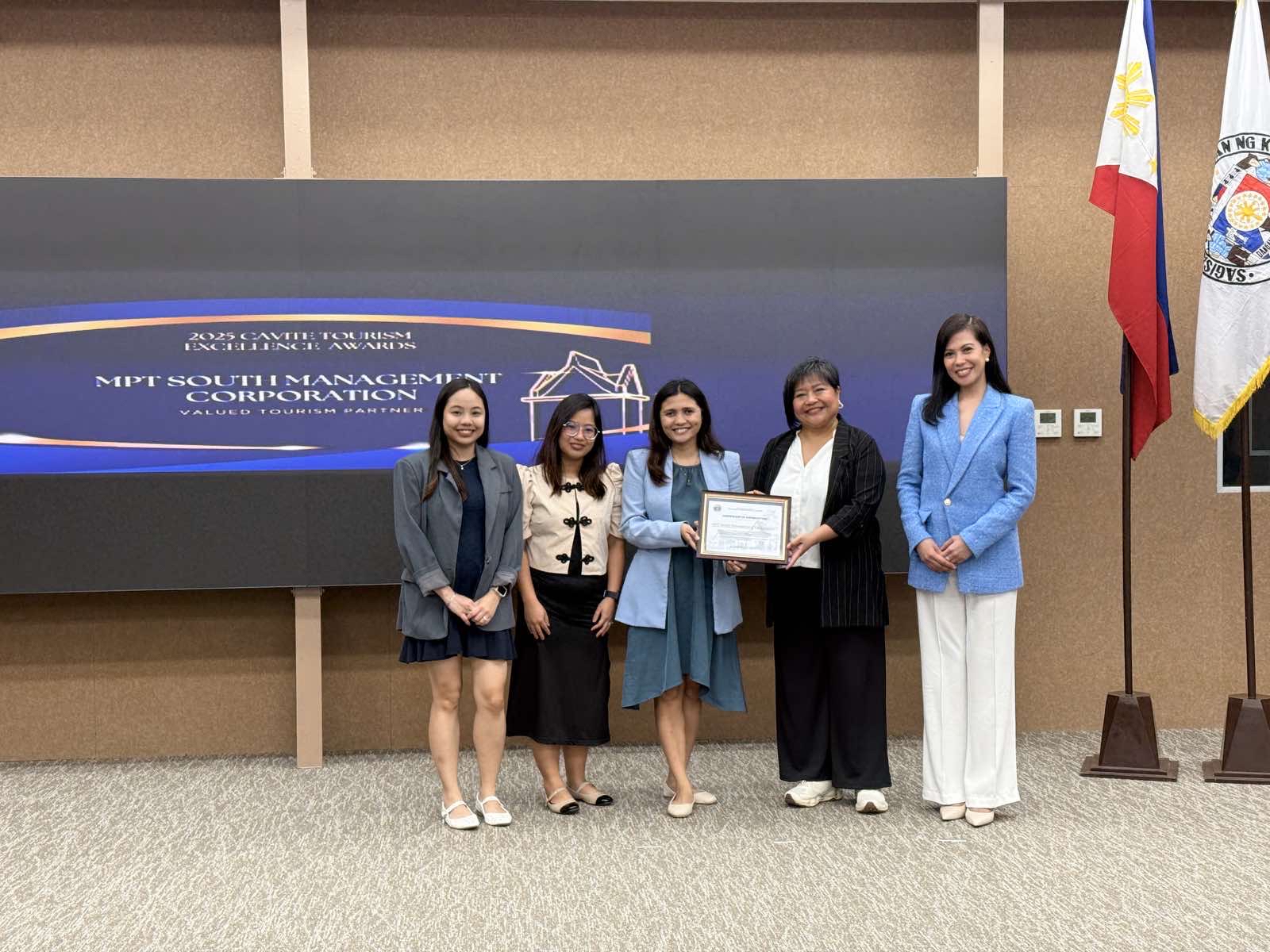 Image 2_MPT South receives the plaque of appreciation at the 2025 Cavite Tourism Excellence Awards